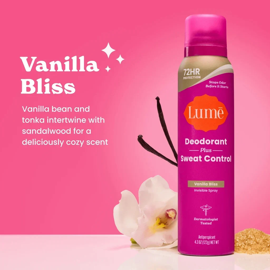 Lume Sweat Control Spray Deodorant Vanilla Bliss